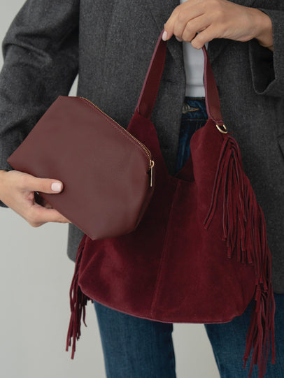 487 - Ženska Torba Od Prave Brušene Kože