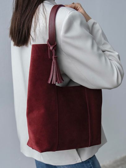 6414 - Ženska Torba Od Prave Brušene Kože