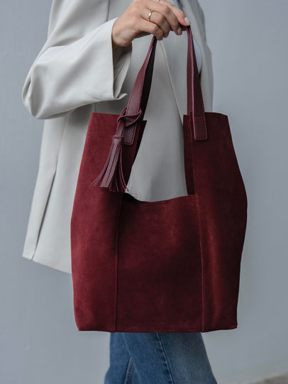 6414 - Ženska Torba Od Prave Brušene Kože