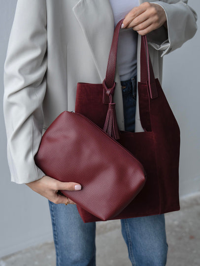 6414 - Ženska Torba Od Prave Brušene Kože