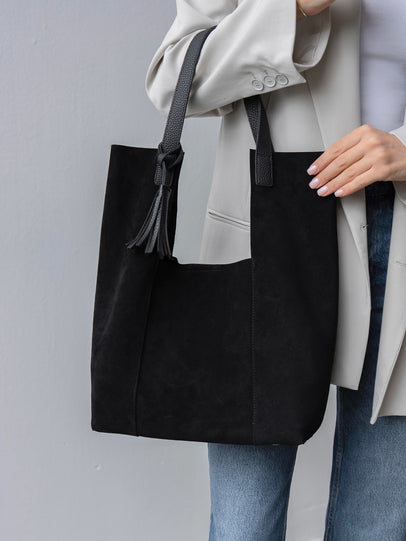 6414 - Ženska Torba Od Prave Brušene Kože