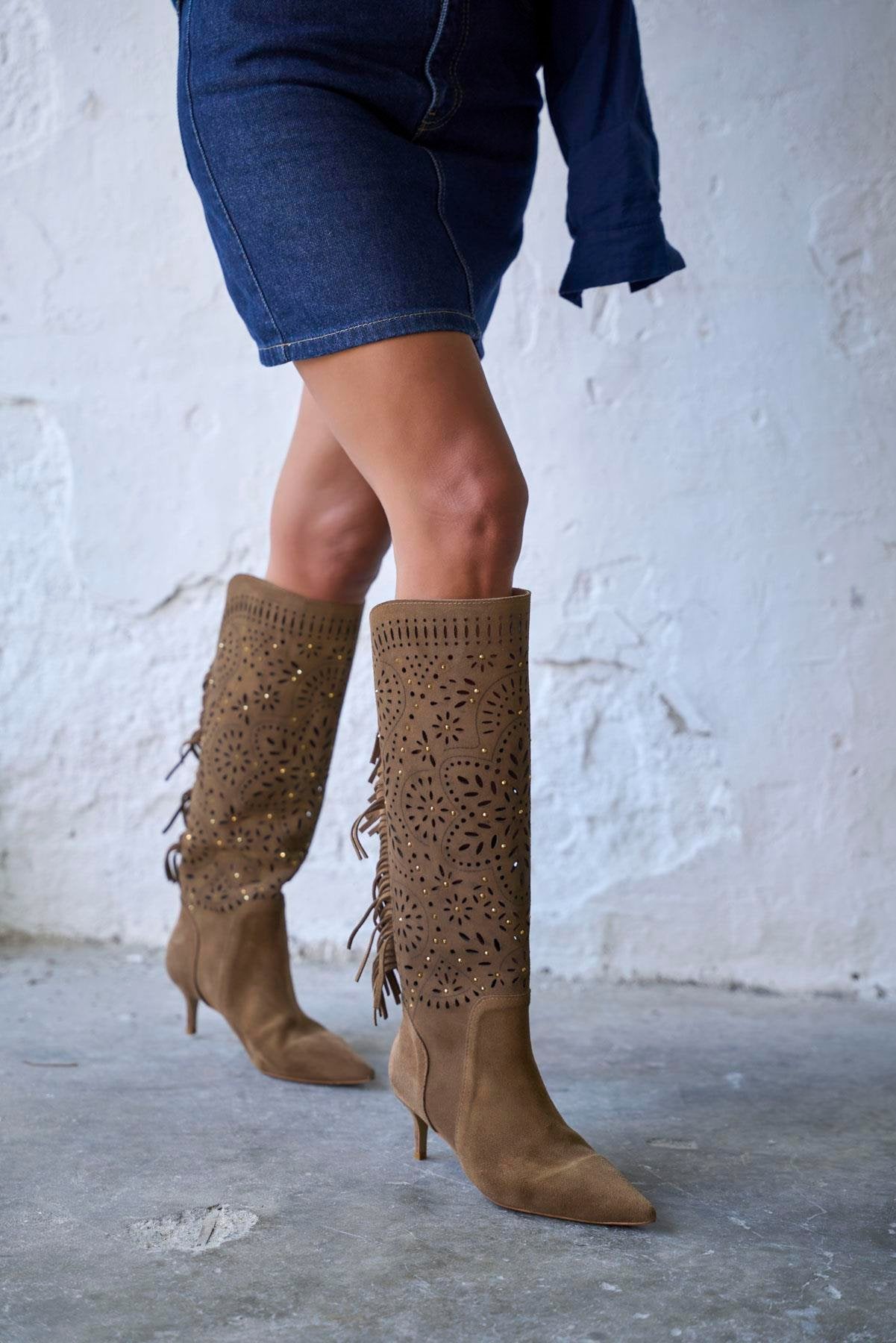 Brien - Kožne Ženske Čizme