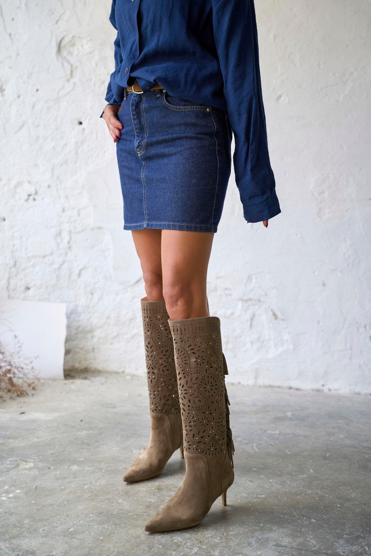 Brien - Kožne Ženske Čizme